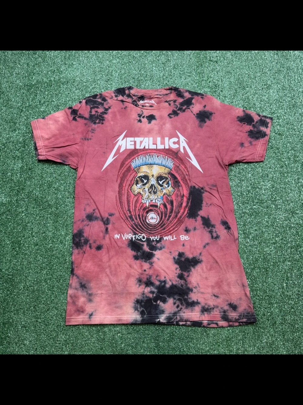 Metallica In Vertigo You Will Be T Shirt Mens Size M Red Short Sleeve Tie Dye